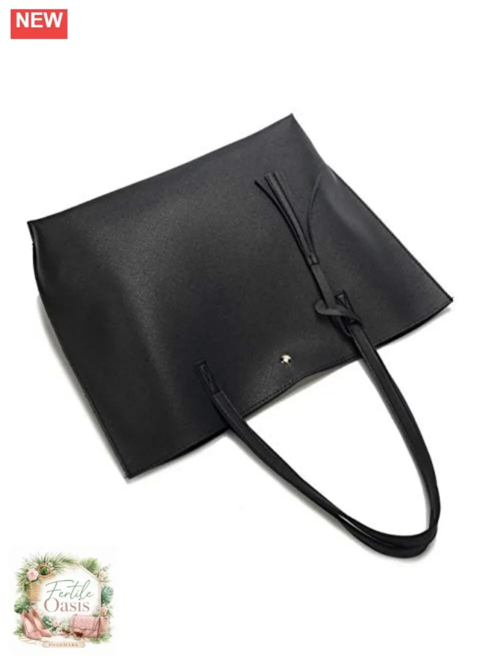 Women Satchel Handbag PU Faux Leather Tote with Tassel Shoulder Purse